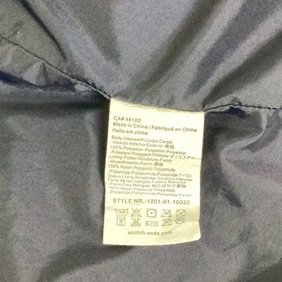 Scotch & Soda Men’s Large Full Zip Navy Blue Lightweight Jacket. - Picture 11 of 16